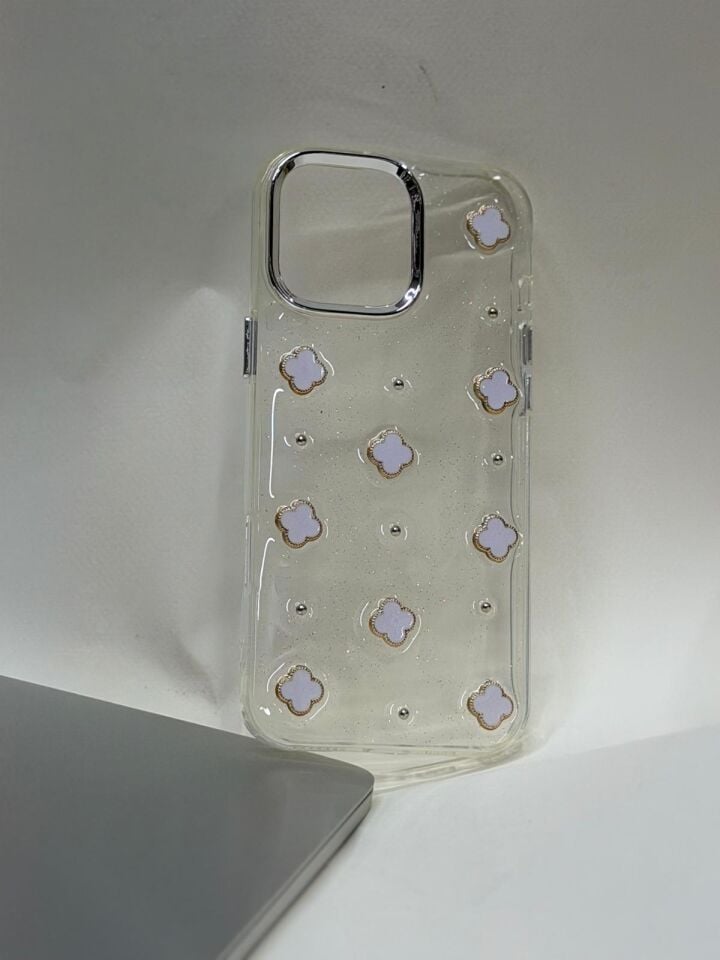 iPhone 16 Pro Max Uyumlu Mücevher Desenli Kristal Parıltılı Lansman Kılıf