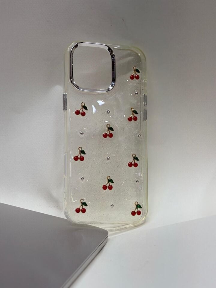 iPhone 16 Pro Max Uyumlu Mücevher Desenli Kristal Parıltılı Lansman Kılıf