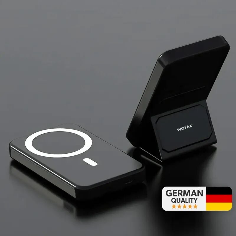 Woyax By Deji Magsafe Powerbank 10000mah Standlı Hızlı Taşınabilir Batarya iPhone 12 13 14 15 16 17 Android - Siyah