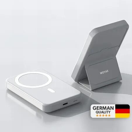 Woyax By Deji Magsafe Powerbank 10000mah Standlı Hızlı Taşınabilir Batarya iPhone 12 13 14 15 16 17 Android - Beyaz