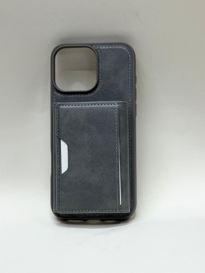 iPhone 16 Pro Uyumlu Arkası Kartlıklı Darbe Emici Esnek Silikon Kılıf