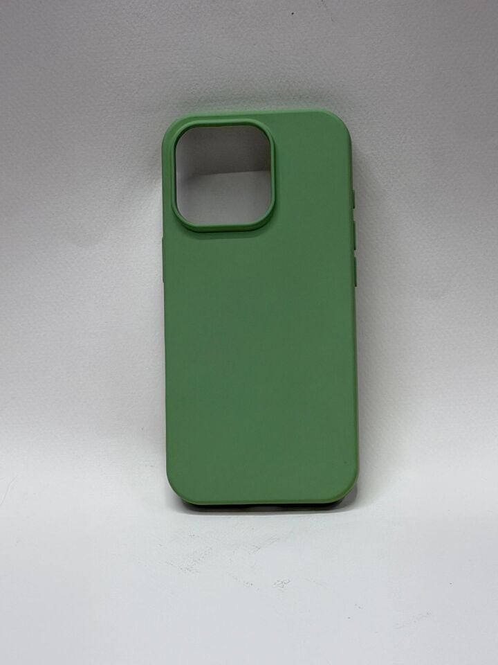 iPhone 16 Pro Uyumlu İçi Kadife Süet Astarlı İpeksi Silikon Lansman Kılıf Yeşil